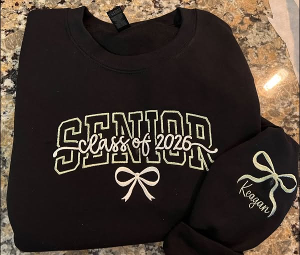 CUSTOM APPLIQUE EMBROIDERED SWEATSHIRT