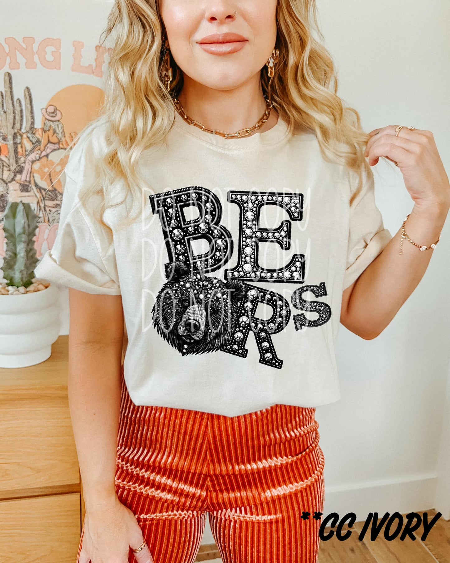 BEARS RHINESTONE TEE
