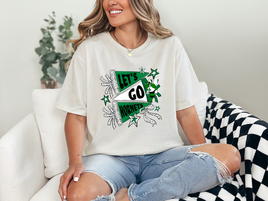 LET'S GO HORNETS' PENNANT FLAGS-HOOVER