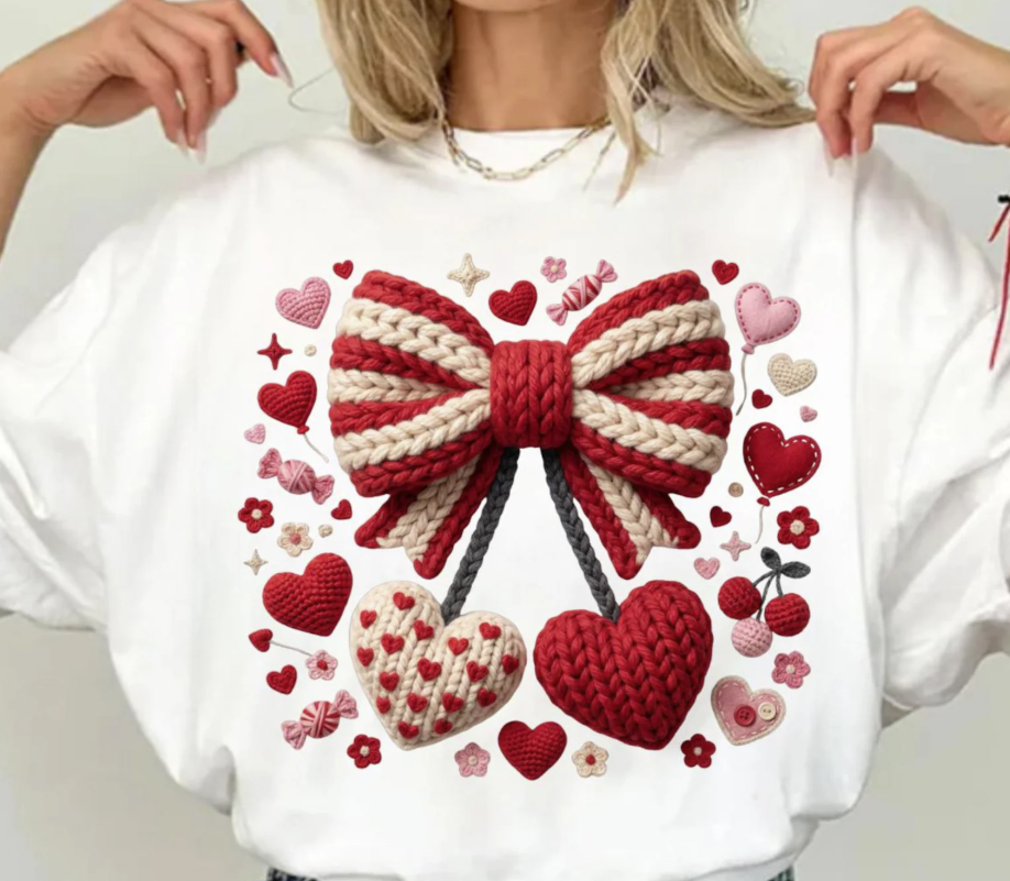 YARN BOW WITH CANDY- TRANSFER ONLY