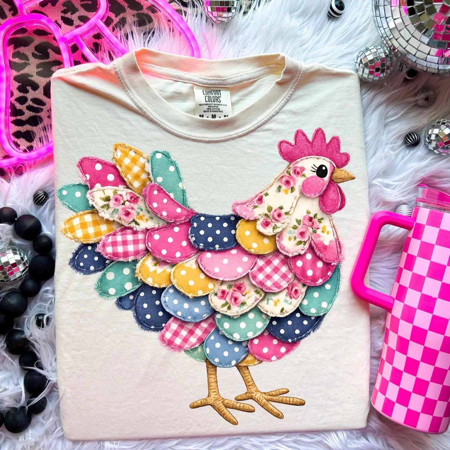 Chicken Patches Colorful- Transfer Only