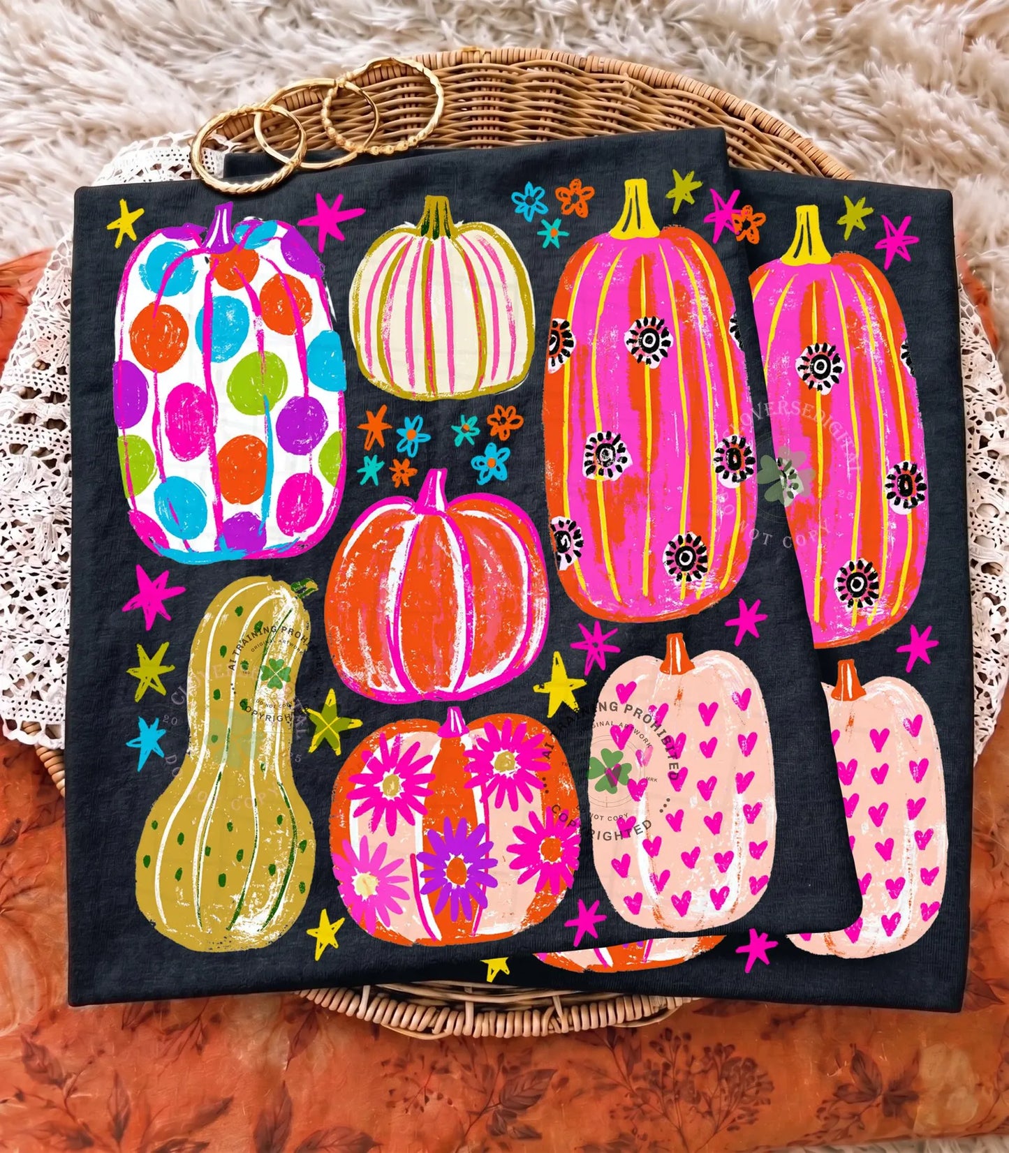 Neon Pumpkin Collage- TRANSFER ONLY