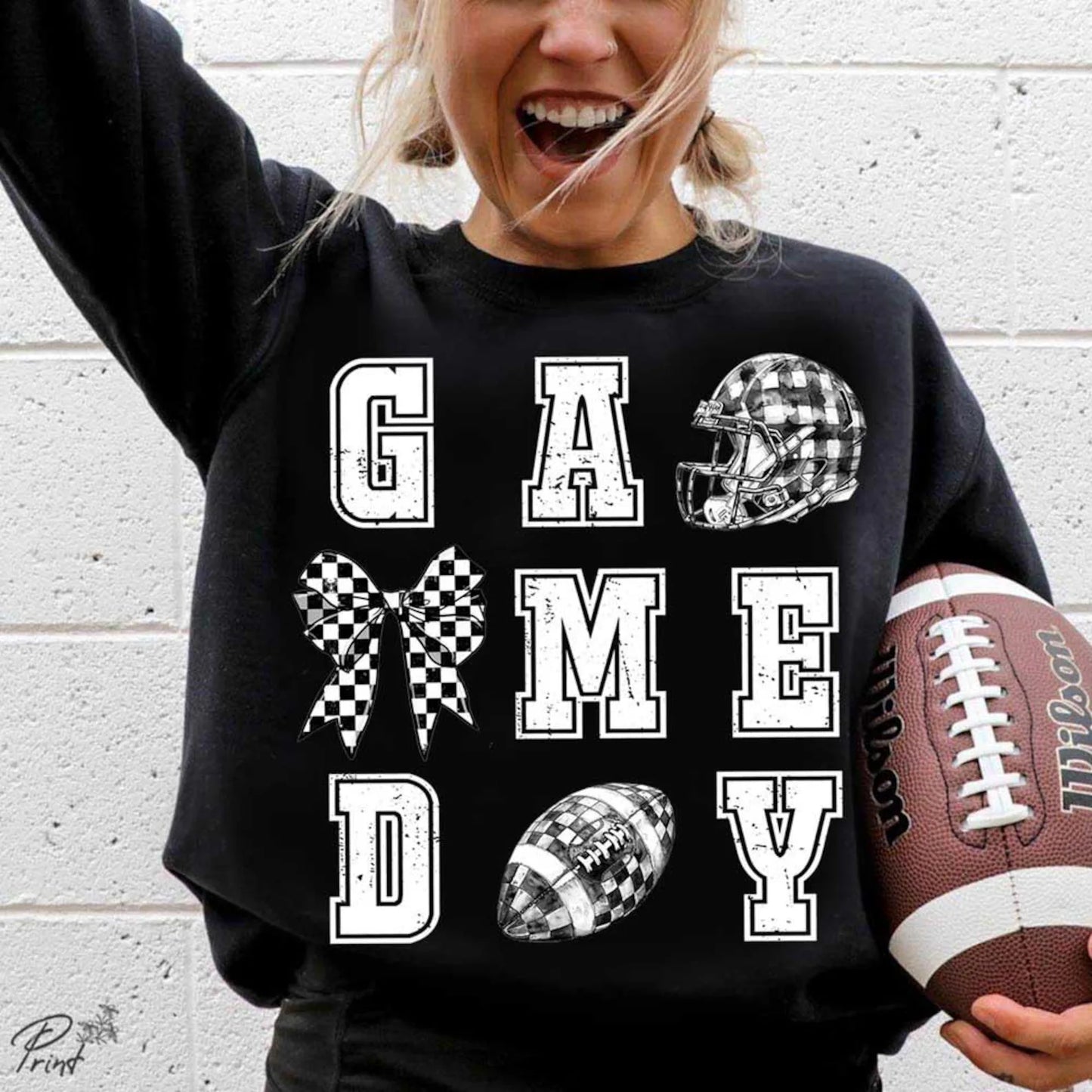 Game Day Collage Checkered- TRANSFER ONLY