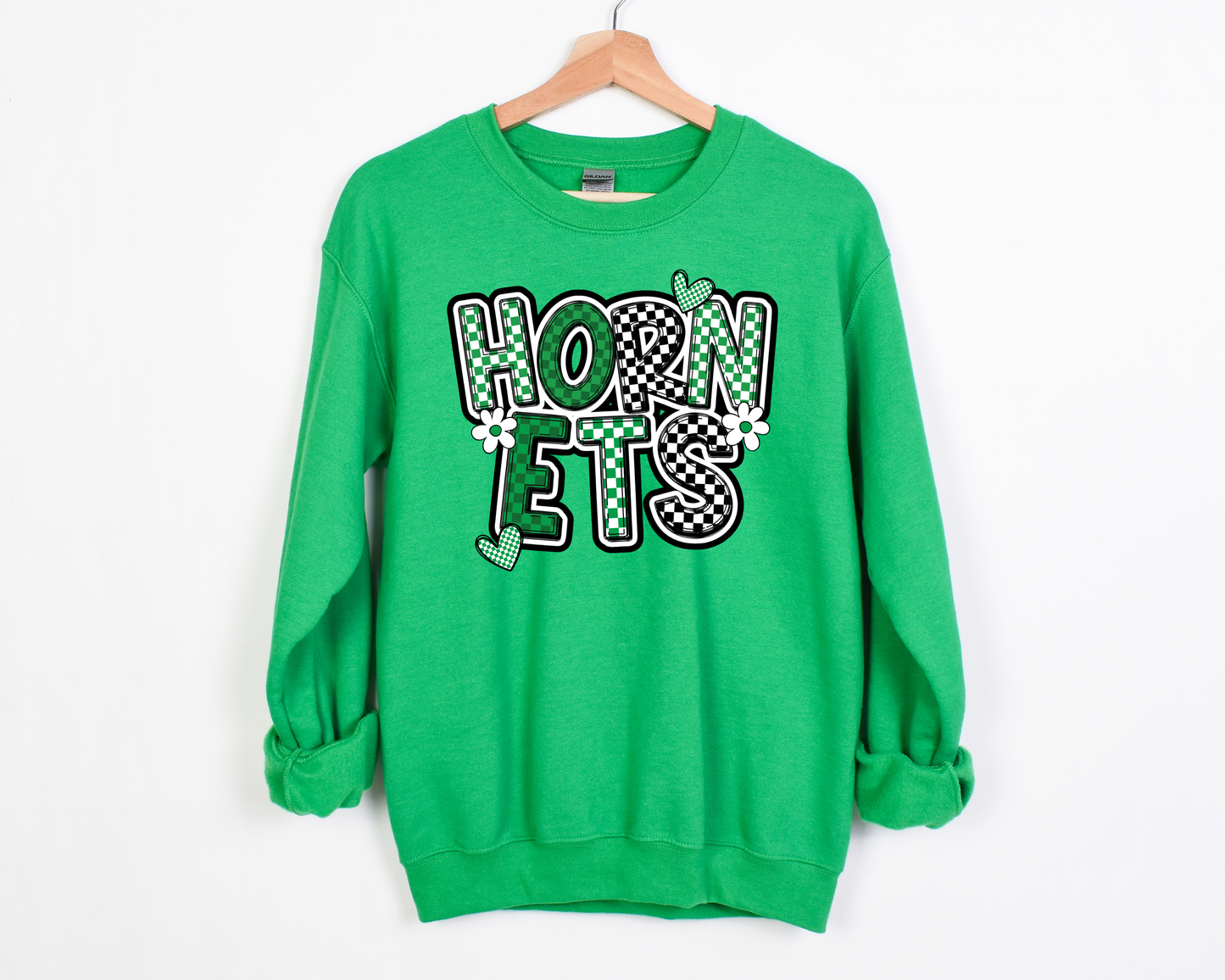 Hornets Stacked Checkered Sweatshirt