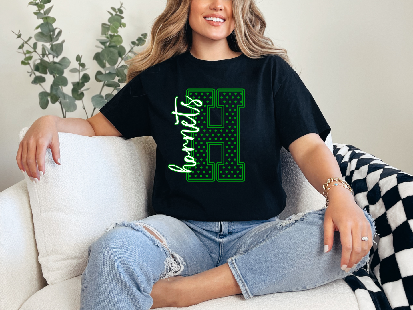 Hornets Polka Dot- Transfer Only