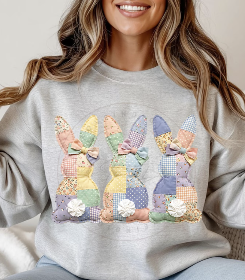 Quilt Patch Bunnies-TRANSFER ONLY