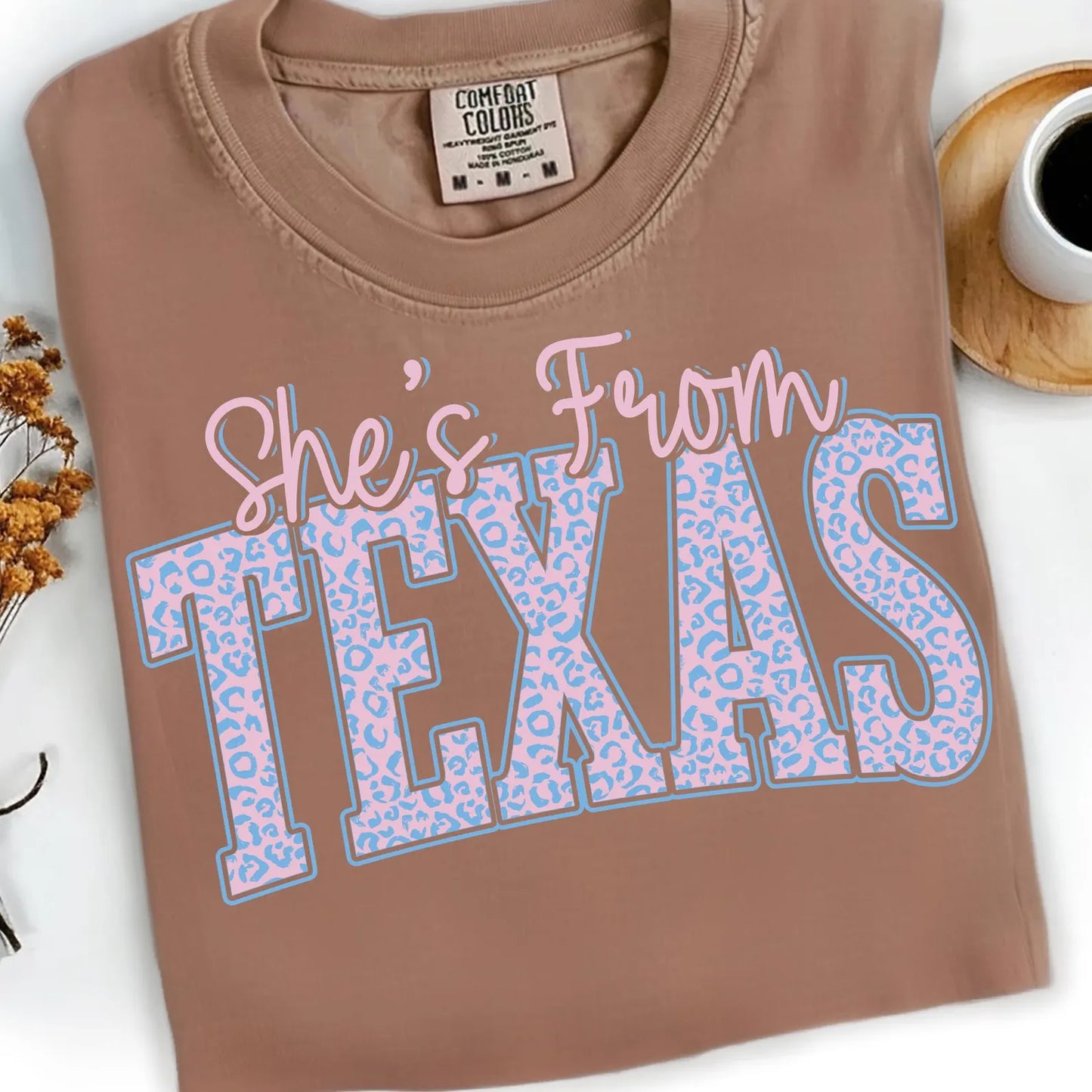 Shes from Texas Leopard- Transfer Only