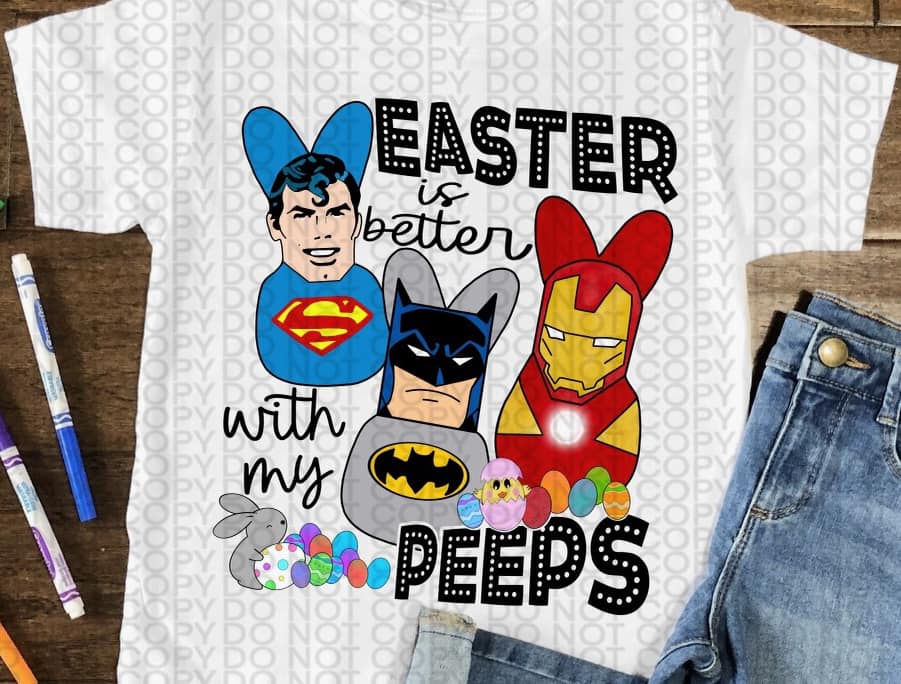 EASTER PEEPS SUPERHEROES-TRANSFER ONLY