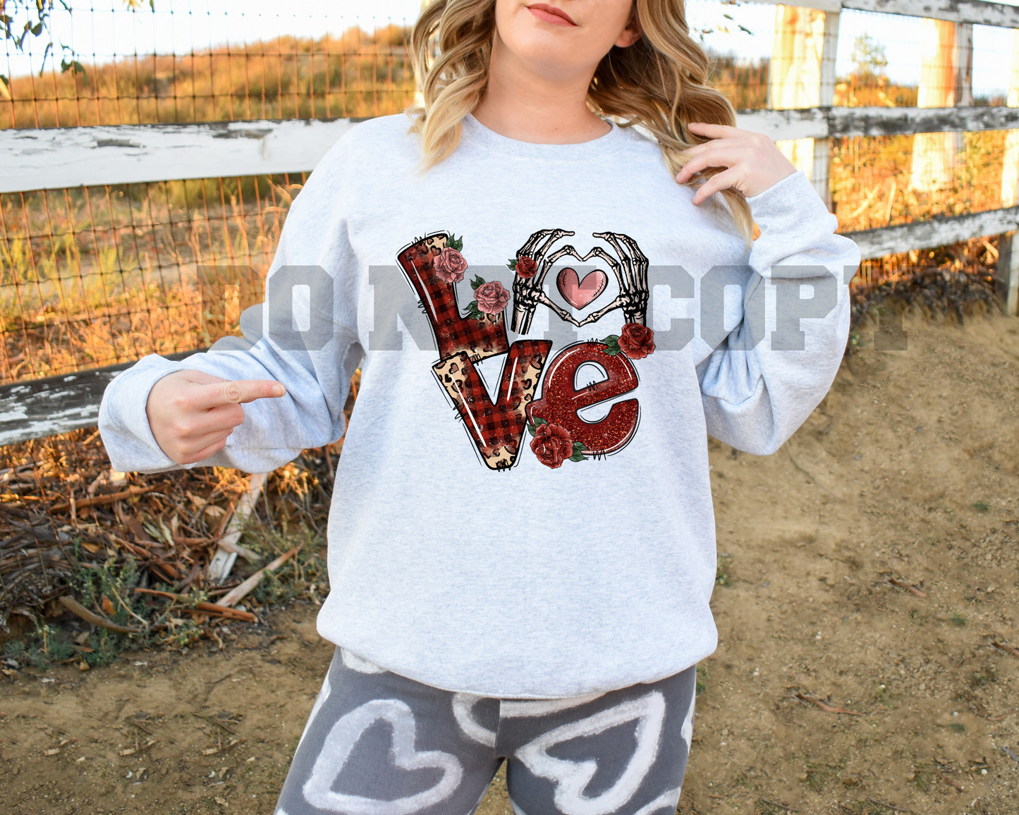 LOVE BUFFALO PLAID -TRANSFER ONLY