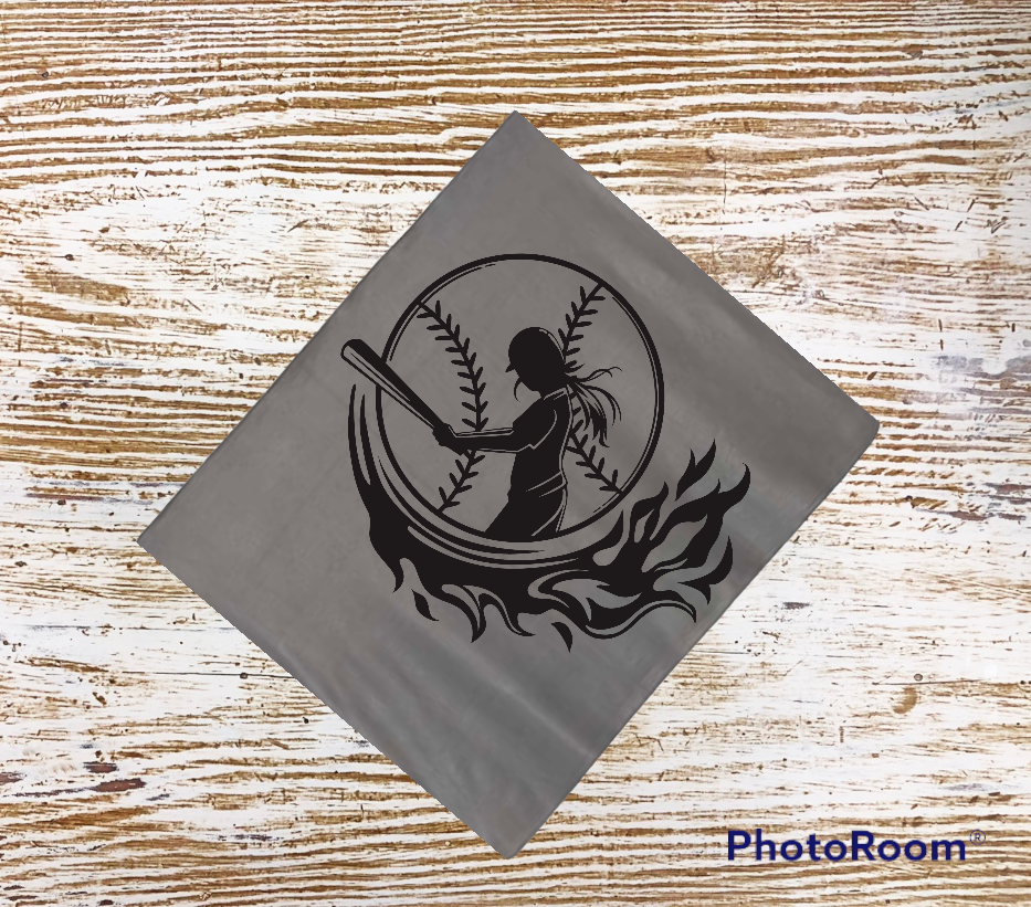 Flame Softball Fleece Blanket