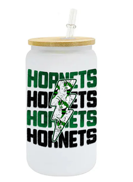 HORNETS STACKED GLASS JAR-HILLTOP