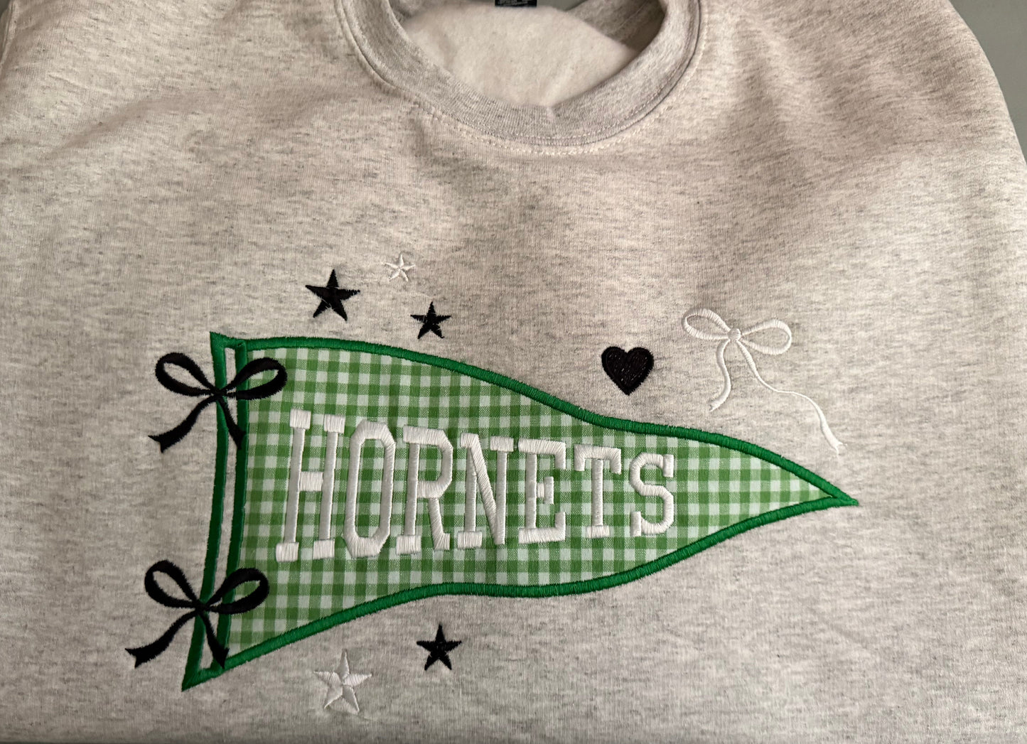 Pennant Flag Hornets Applique Sweatshirt