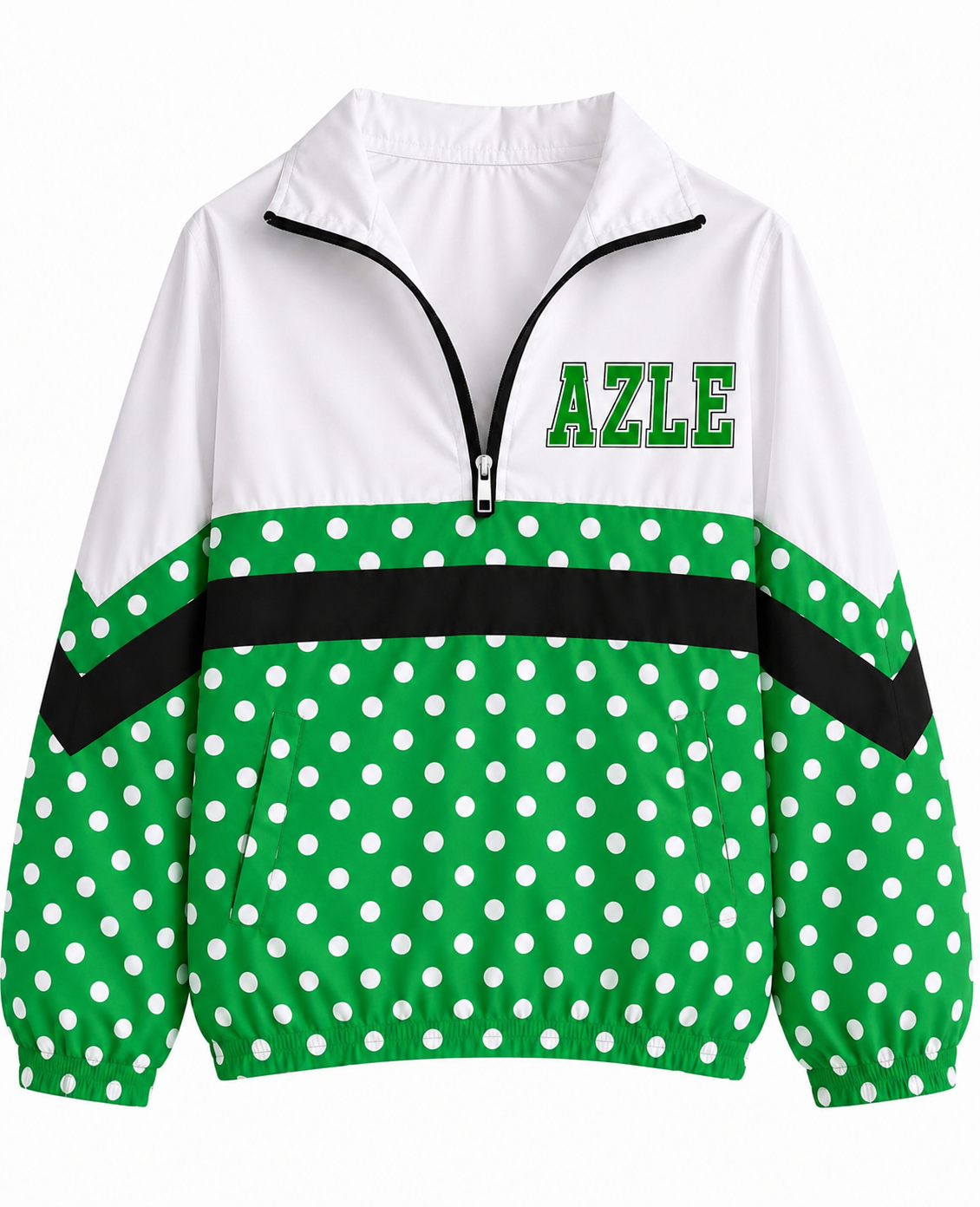 AZLE Varsity Font Polka Dot Pullover-AHSCHEER