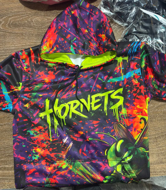 Neon Graffiti Hornets Hoodie-RTS