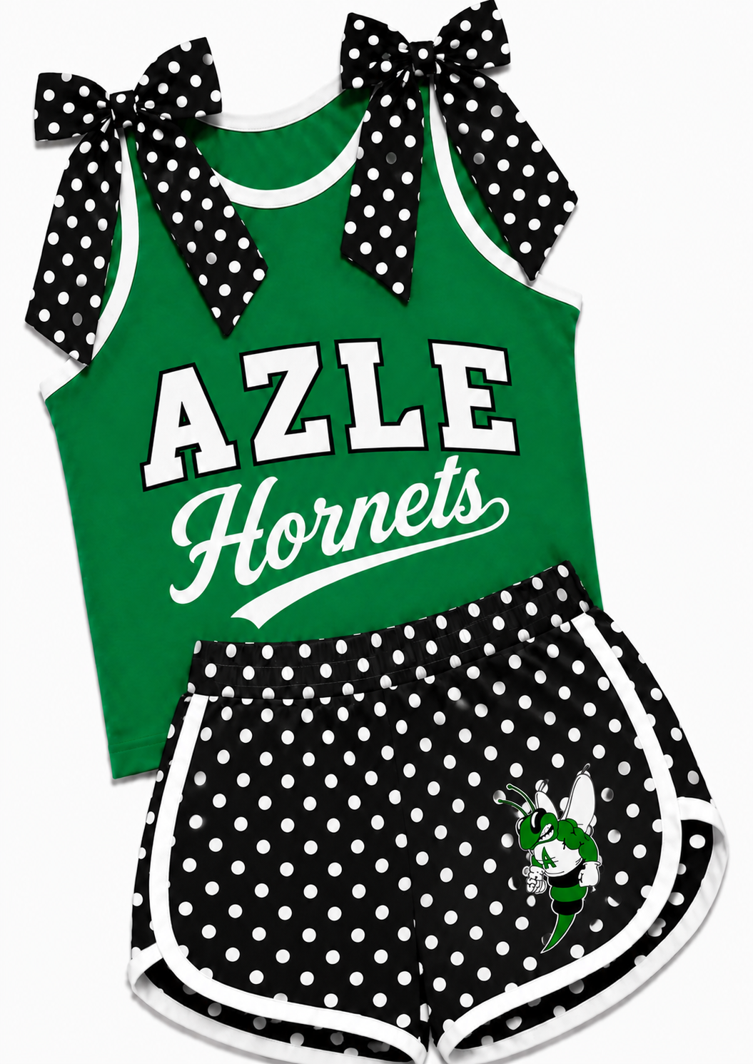 Azle Hornets Bow Short Set-AHSCHEER