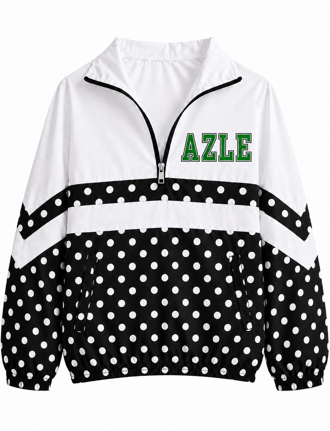 AZLE Varsity Font Polka Dot Pullover-AHSCHEER