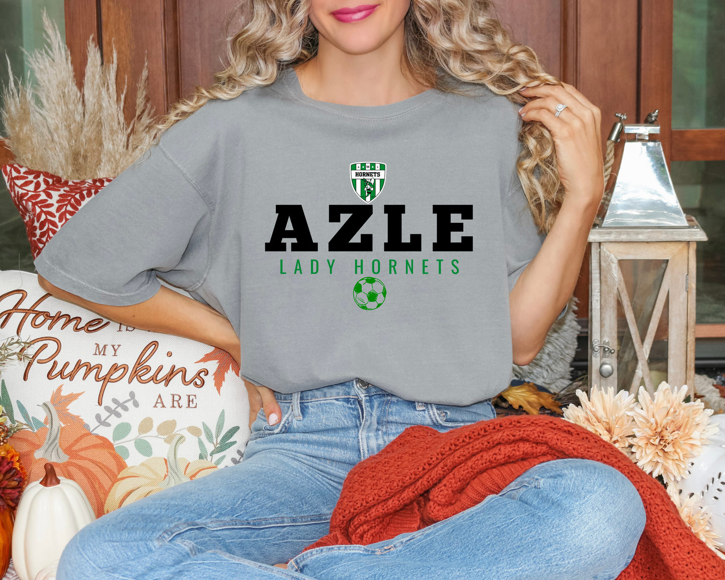 AZLE LADY HORNETS SOCCER BADGE -AHSSOCCER