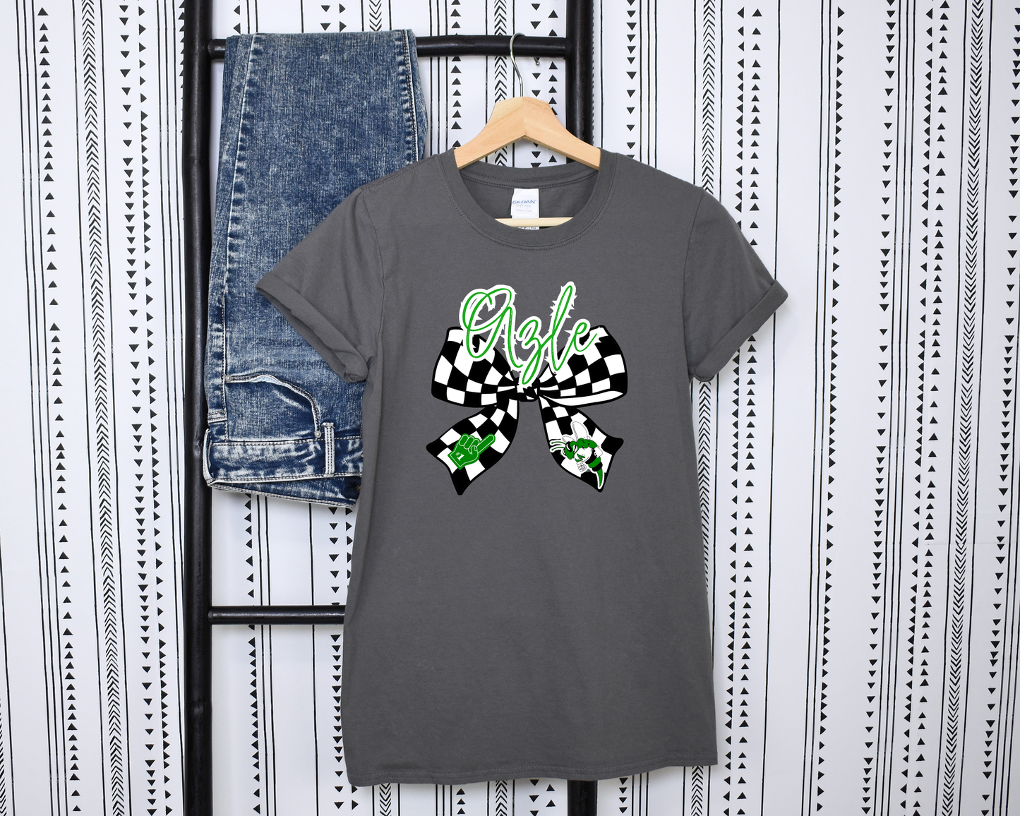 Azle Checkered Bow