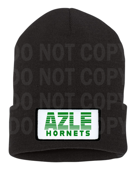 AZLE HORNETS GREEN LINES PATCH BEANIE