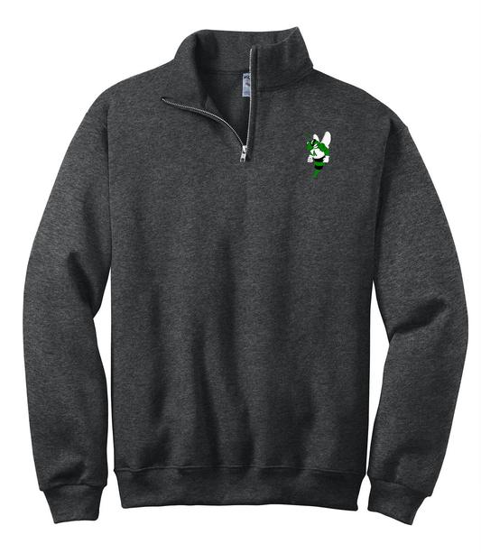 BUZZY EMBROIDERED QUARTER ZIP SWEATSHIRT
