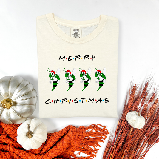 BUZZY CHRISTMAS FRIENDS ON COMFORT COLORS-BB