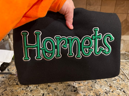 HORNETS PUFF EMBROIDERED SWEATSHIRT