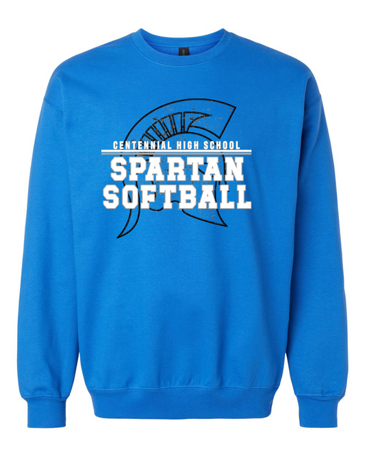 Spartan Head Softball Sweatshirt-CENN