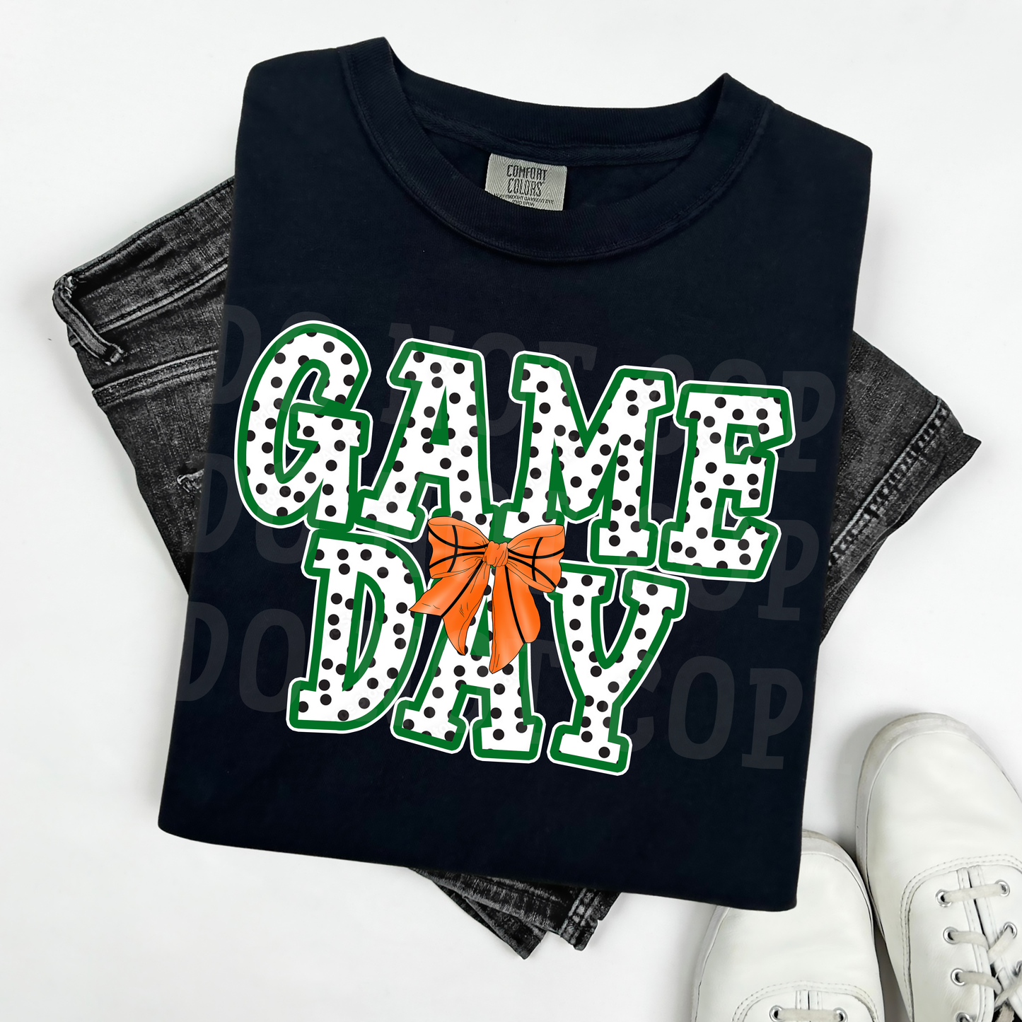 GAME DAY BASKETBALL BOW LONG SLEEVE