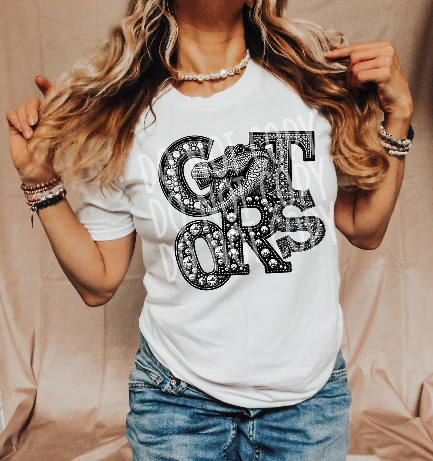 GATORS RHINESTONE DTF-SINGLE COLOR