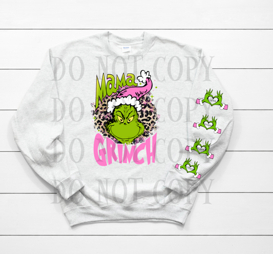 MAMA GREEN GUY WITH HEART HANDS SWEATER