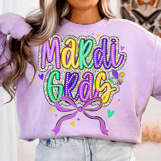 MARDI GRAS DOT LETTERS- TRANSFER ONLY