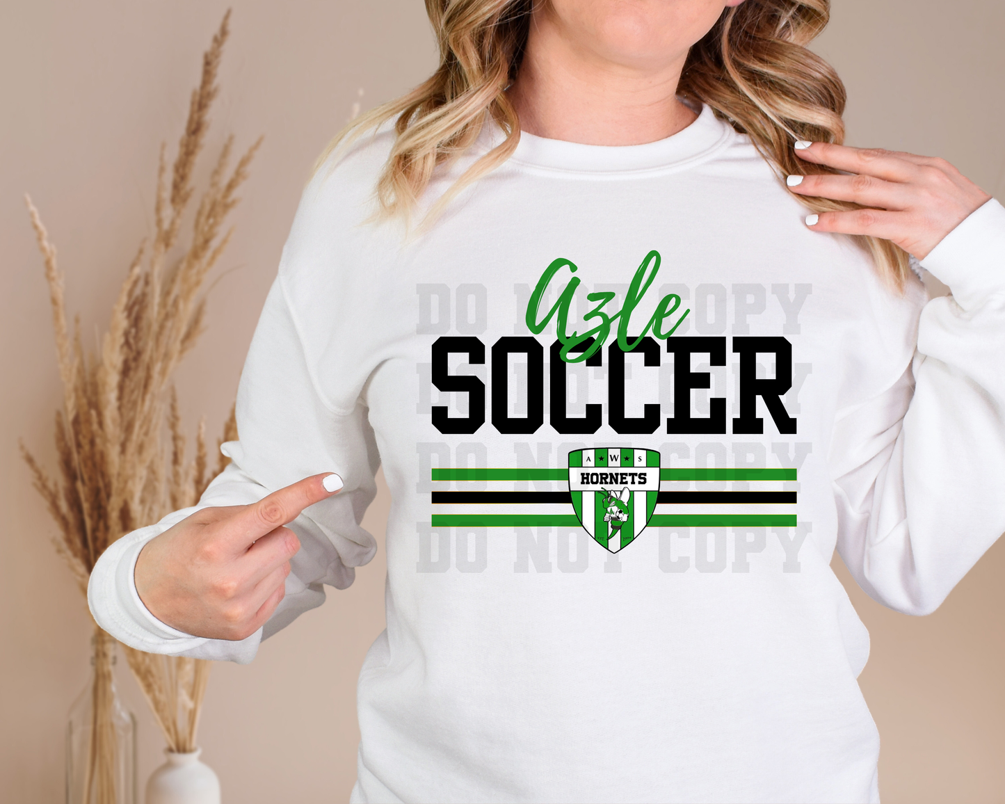 AZLE HORNETS' SOCCER LINES WHITE-AHSSOCCER