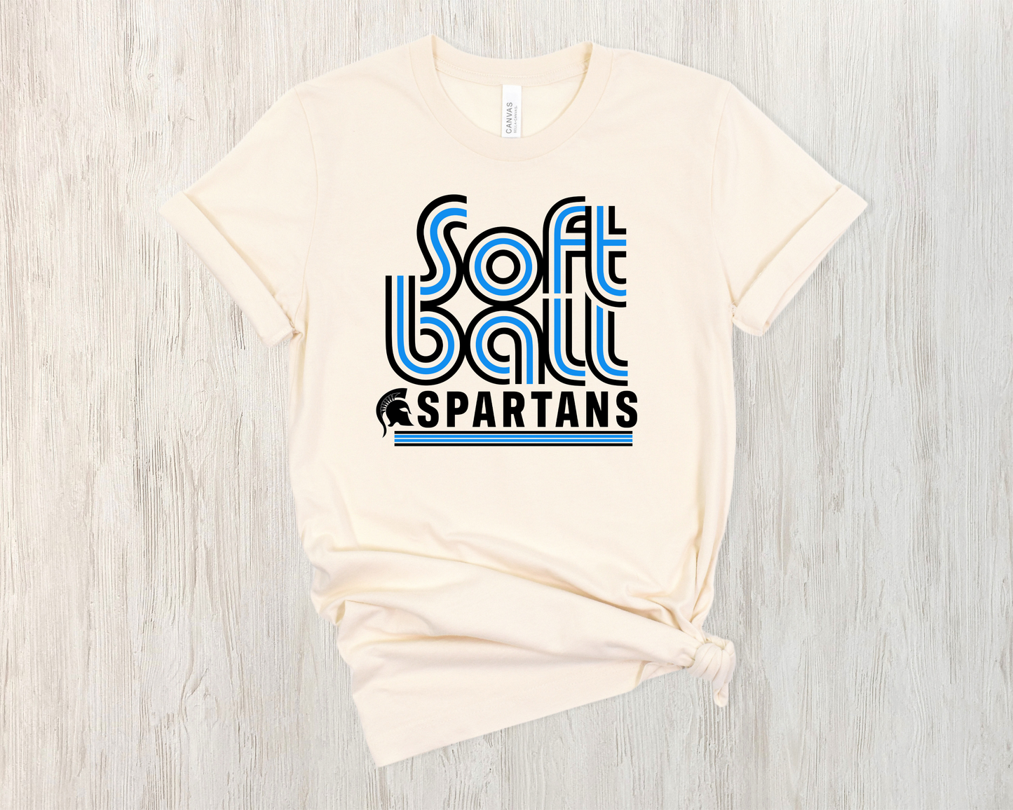 Retro Spartans Softball Tee-CENN