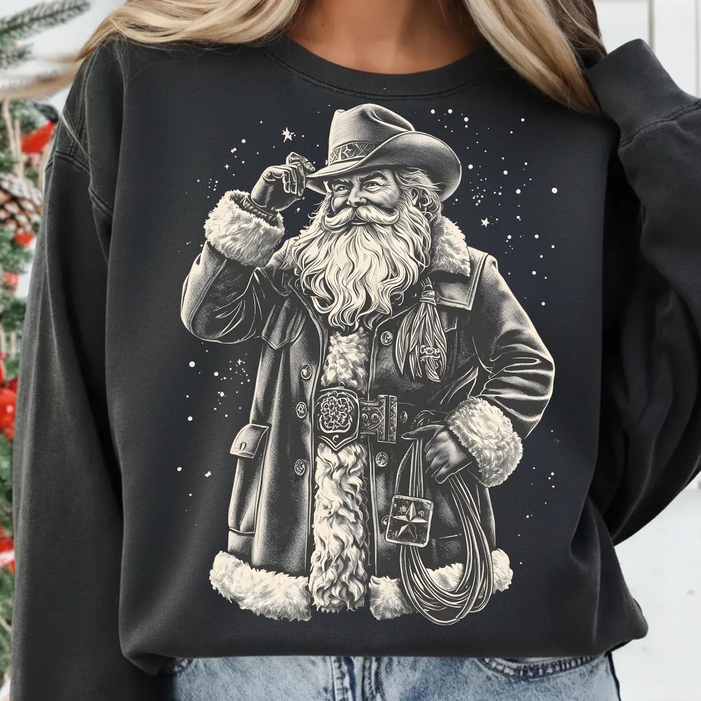 Cowboy Santa- TRANSFER ONLY