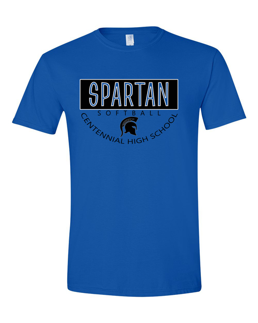 Spartan Softball Block Tee-CENN