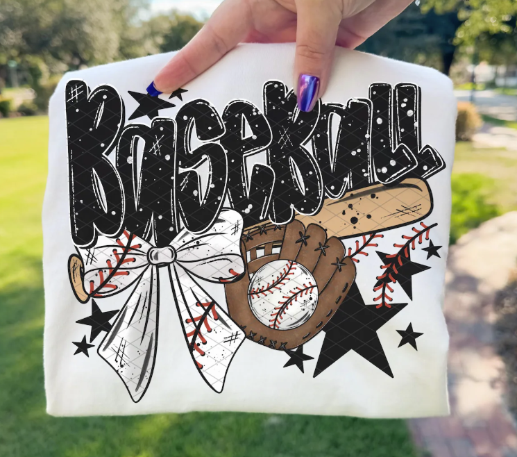 Baseball Glitter Letters-TRANSFER ONLY