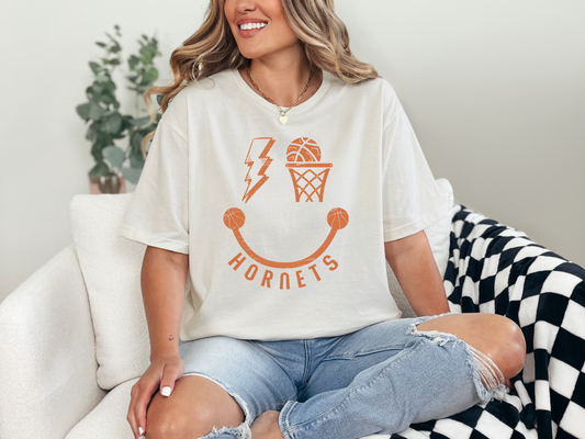 Basketball Smiley Team Tee