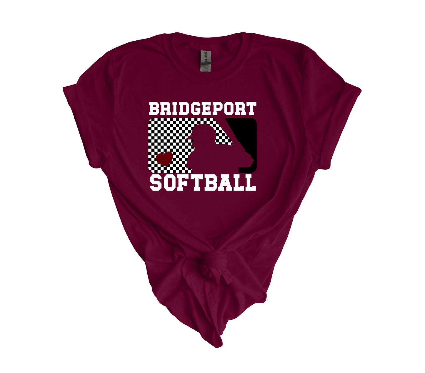 Bridgeport Softball Checkered Love-Fan Shirt