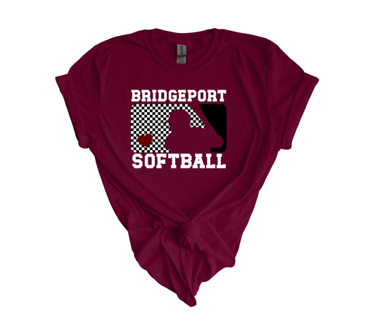 Bridgeport Softball Checkered Love-Fan Shirt