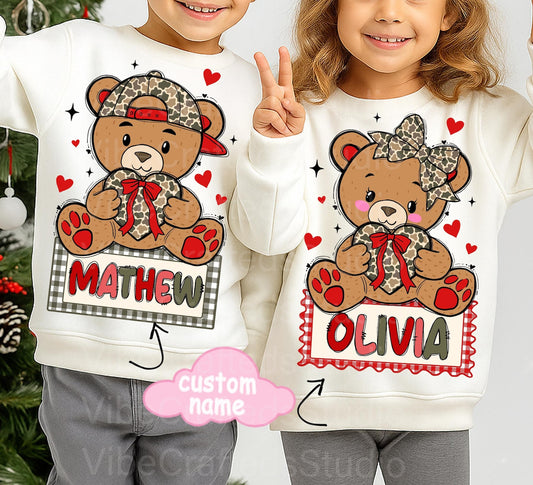 CAMO BEAR VALENTINE-CUSTOM NAME