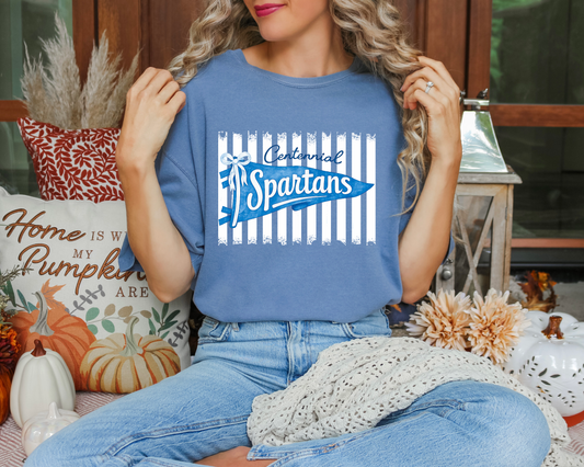 Centennial Pennant Flag Tee-CENN
