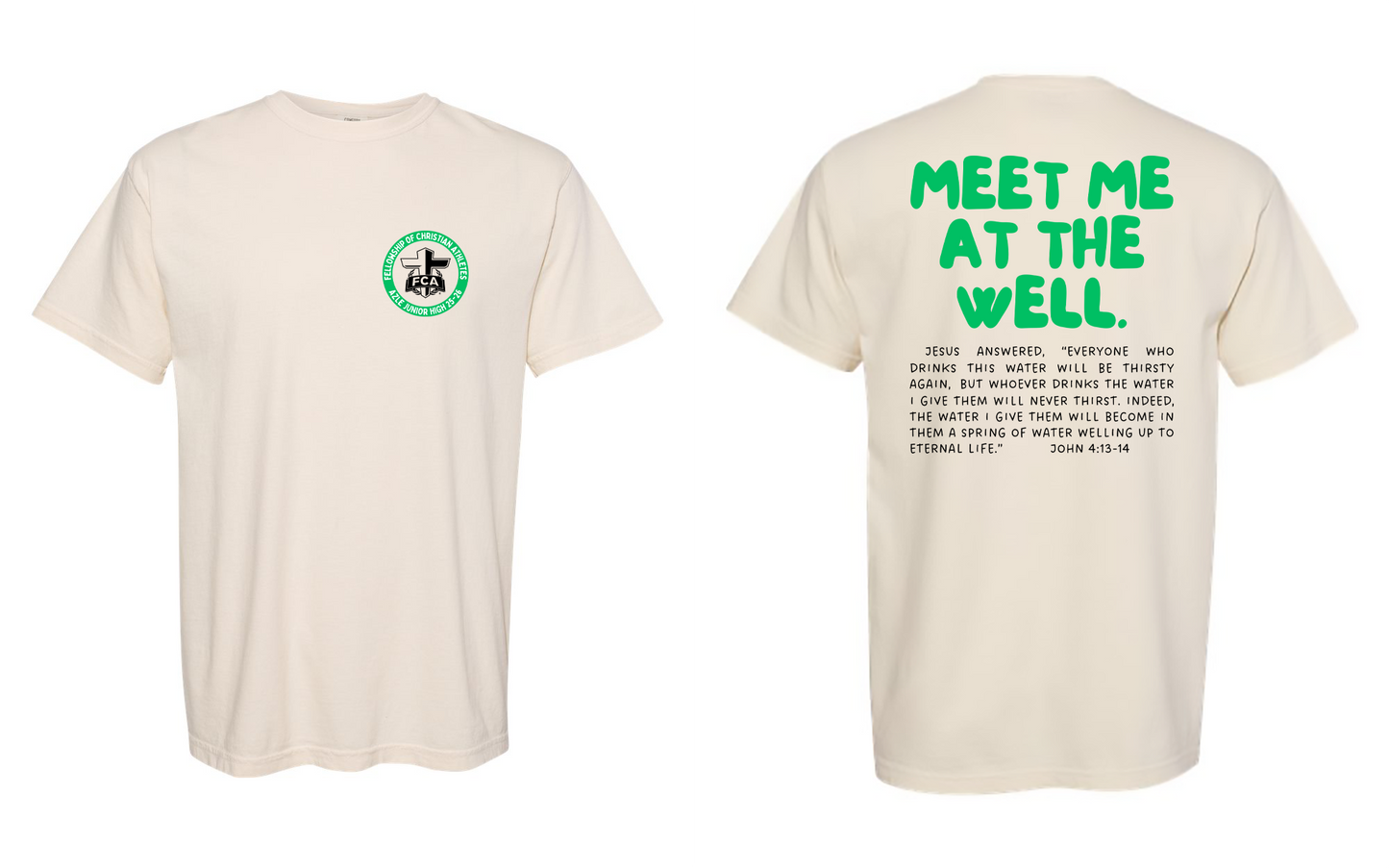 MEET ME AT THE WELL GREEN AND BLACK BUBBLE LETTERS-FCAAJH