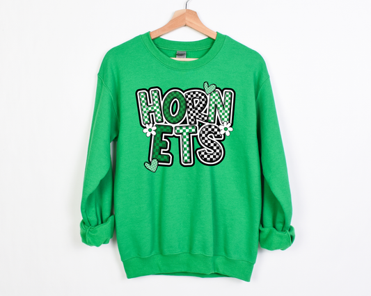 Hornets Stacked Checkered Sweatshirt