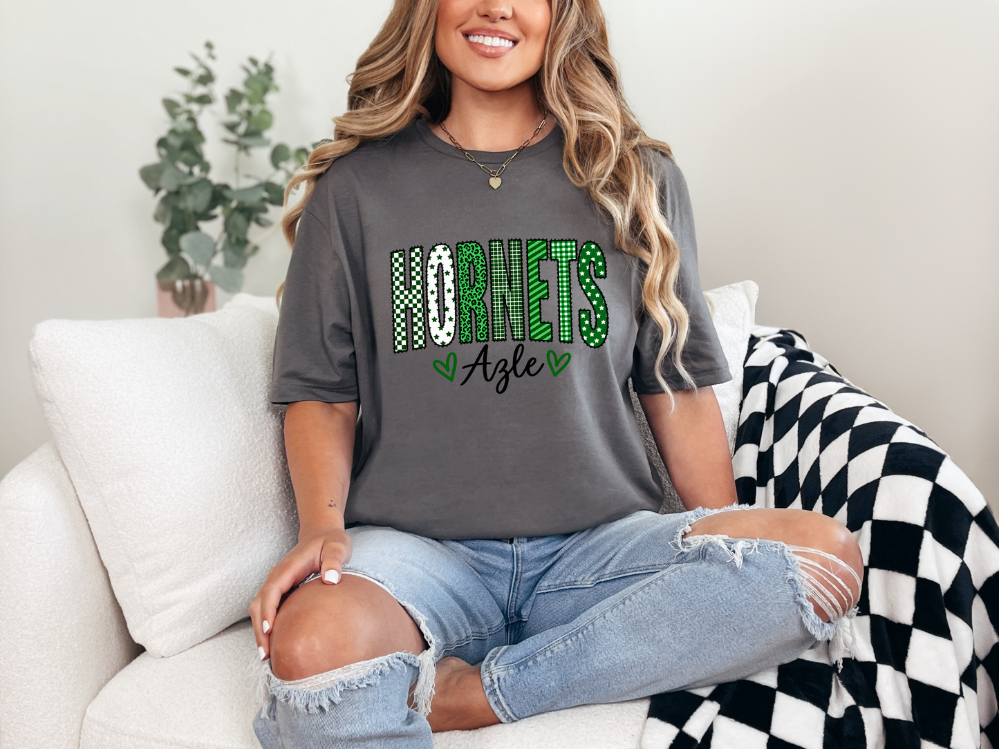 HORNETS CHECKERED STARS-AJH