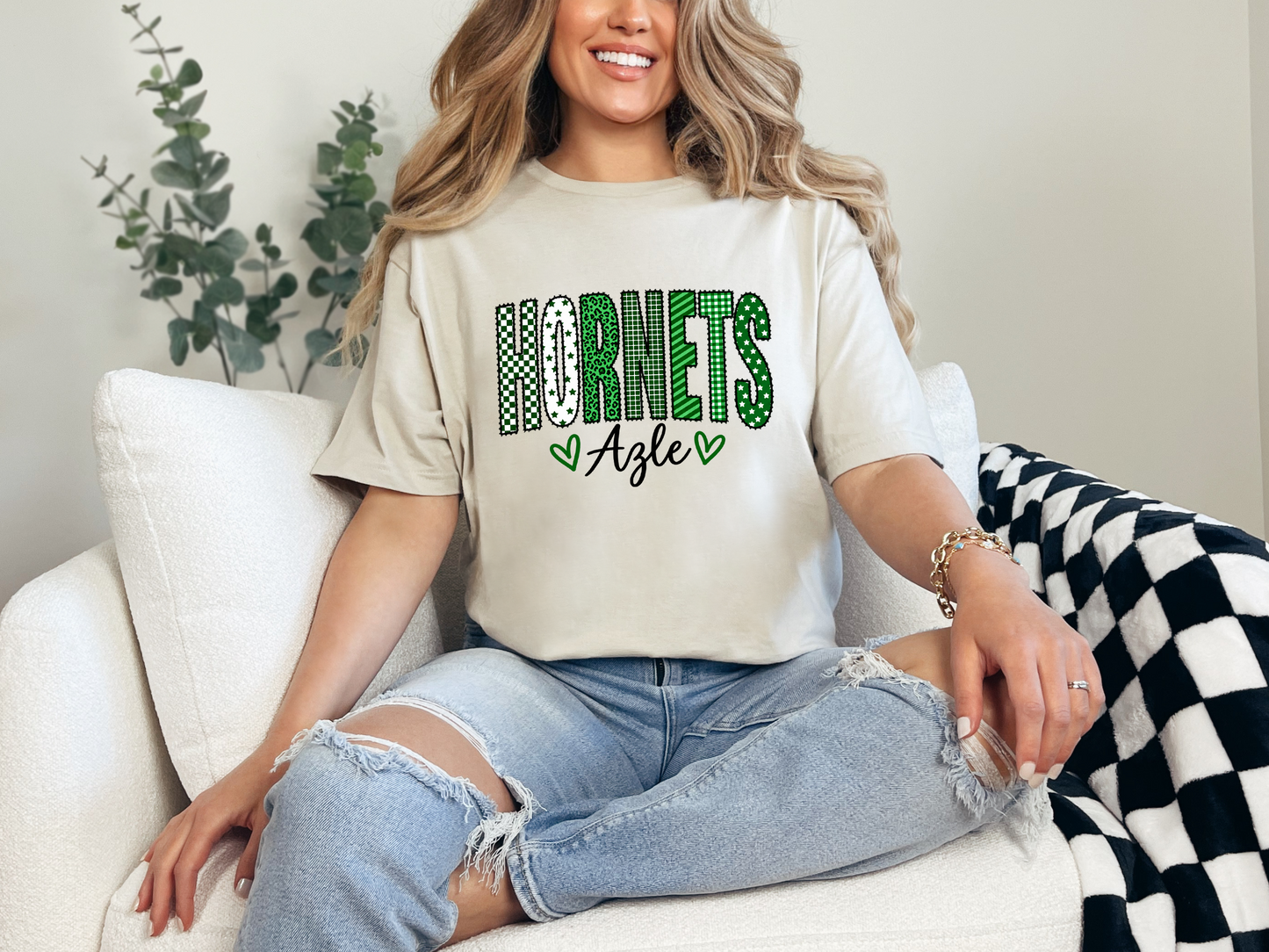 HORNETS CHECKERED STARS-AJH