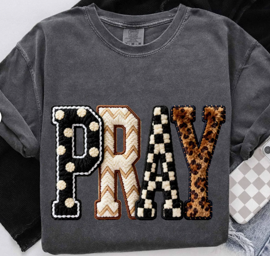 PRAY FAUX CHENILLE-TRANSFER ONLY
