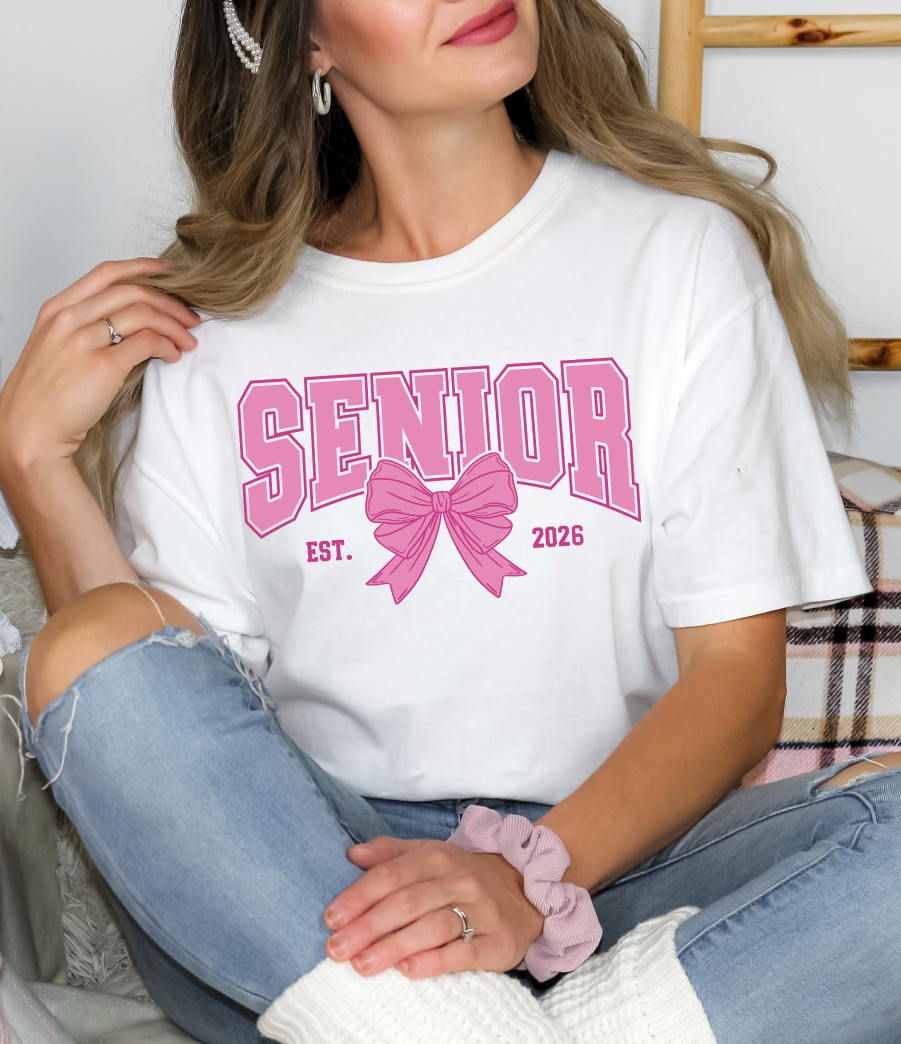 SENIORS PINK BOW-Comfort Colors-AHS2026