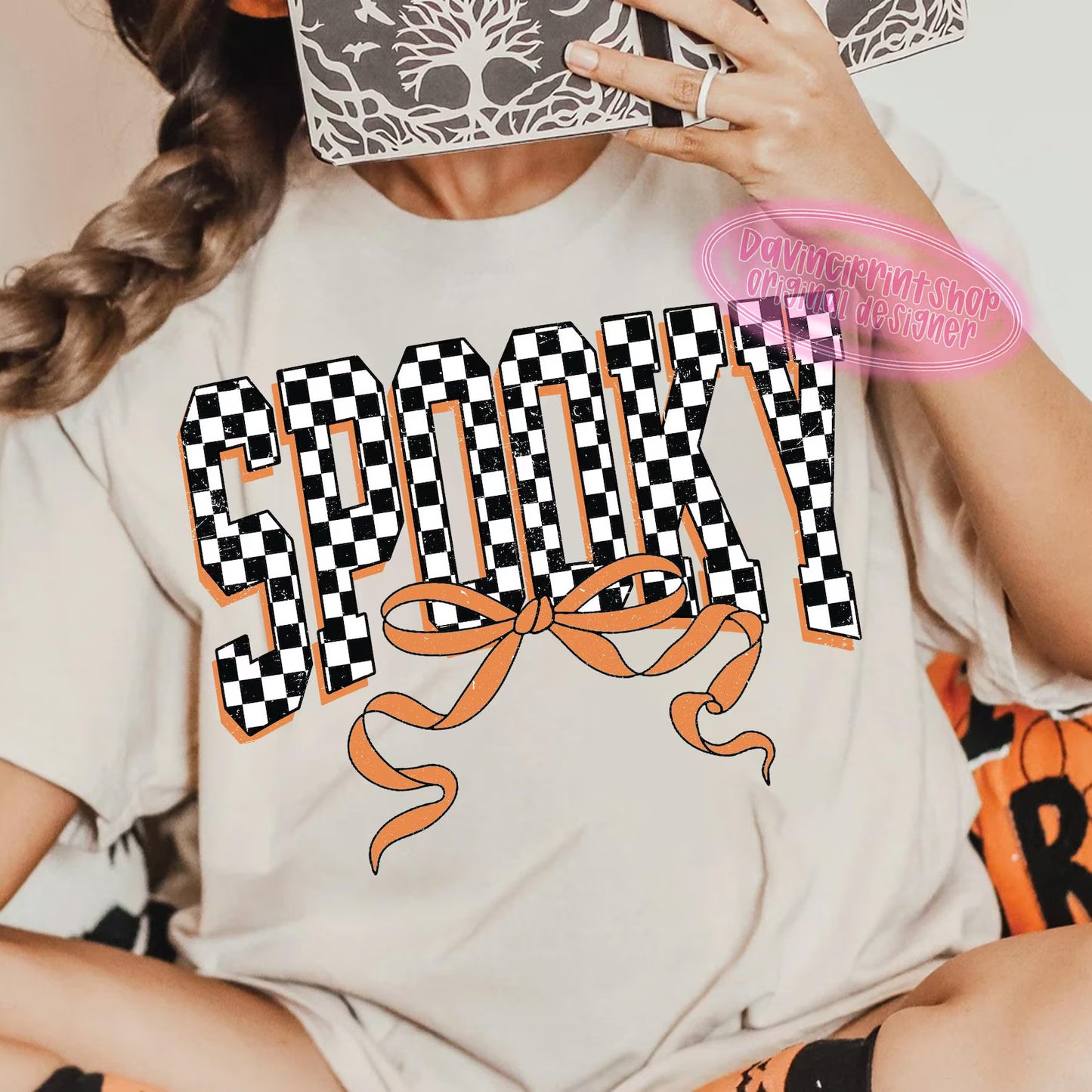 Spooky Checkered- TRANSFER ONLY