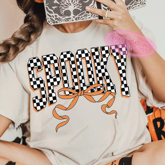 Spooky Checkered- TRANSFER ONLY