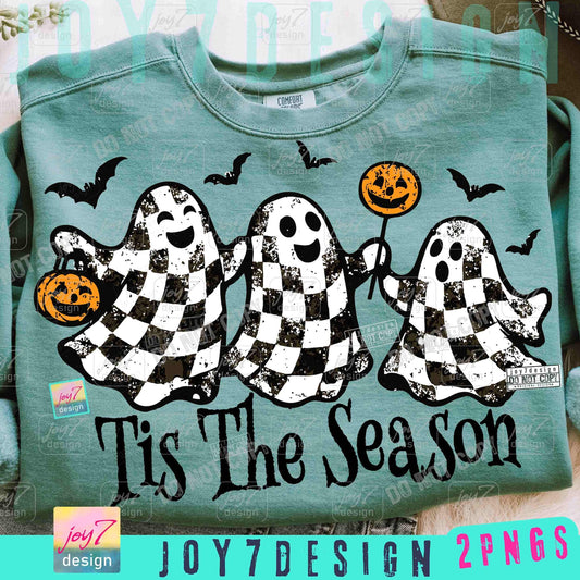 Tis the Season Checkered Ghosts